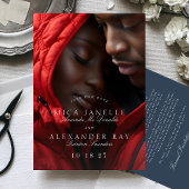 Marine Blauw Formele Klassieke Elegante Kalligrafi Save The Date