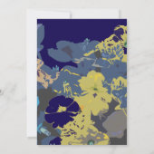 Marine Blauw Geel Wildflowers Floral Modern 2025 Kaart (Achterkant)