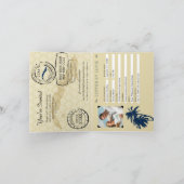 Marine Blauw Goud Cuba Huwelijkspaspoort (Binnen)