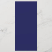 Marine Blauw Goud Geometrische Streep Bruiloft Rec Menu (Achterkant)