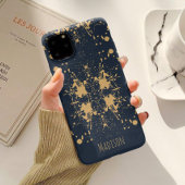 Marine Blauw & Goud Hemelpatroon Case-Mate iPhone Case