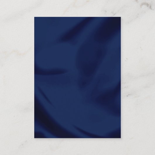 Marine Blauw Goud Ivoor Beige QR Code Trouwwebsite Informatiekaartje (Achterkant)