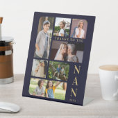 Marine Blauw & Goud Klassiek 7 Multi Foto's Collag Reclamebord Met Voetstuk (Insitu)