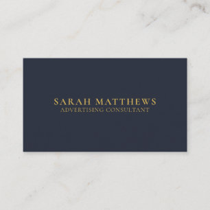 Marine Blauw Goud Professioneel Modern Minimalist Visitekaartje