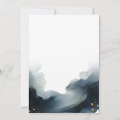 Marine Blauw & Goud Vis Strand Bruiloft Kaart (Achterkant)