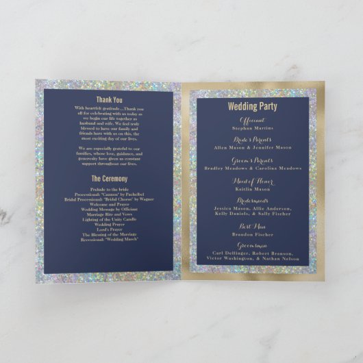 Marine blauw goud zilver holografische glitter Pro Programma (Binnen)