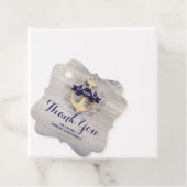 Marine Blauw Gouden Anker Nautisch Dank u Bedankjes Labels (In situ)