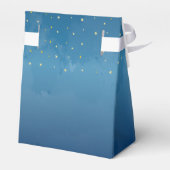 Marine Blauw Gouden Twinkle Kleine Ster Favor Box Bedankdoosjes (Achterkant)