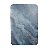 Marine Blauw Grijs Licht Blauw Wit Hedendaags Badmat (Voorkant Verticaal)