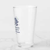 Marine Blauw Groen Nautisch Monogram Lake House Glas (Links)