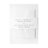 Marine Blauw Klassieke Kalligrafie Formele Bruilof Uitnodigingen Wikkel (Voorkant Voorbeeld)