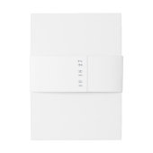 Marine Blauw Klassieke Kalligrafie Formele Bruilof Uitnodigingen Wikkel (Achterkant Voorbeeld)