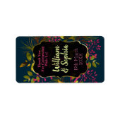 Marine Blauw Lente Bladgroen Bruiloft Lip Balm Lab Etiket (Voorkant)