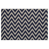 Marine Blauw Modern Chevron Grote Schaal Stof (Fat Quarter)
