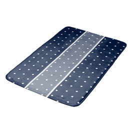 Marine Blauw Modern Patroon Badmat