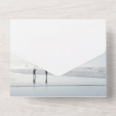 Marine Blauw Nautisch Anker Bruiloft All In One Uitnodiging (Achterkant)