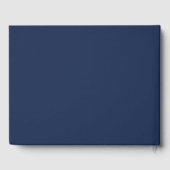Marine Blauw Nautisch Anker Modern Strand Bruiloft Gastenboek (Achterkant)