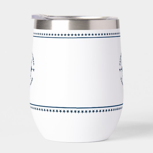 Marine Blauw Nautische Boot Wiel Blauwe Sterren (Rechts)