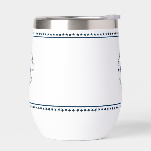 Marine Blauw Nautische Boot Wiel Blauwe Sterren (Links)