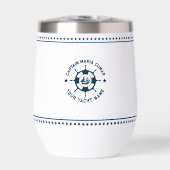 Marine Blauw Nautische Boot Wiel Blauwe Sterren (Voorkant)