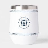 Marine Blauw Nautische Boot Wiel Blauwe Sterren (Achterkant)