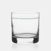 Marine Blauw Nautische Boot Wiel Blauwe Sterren Whisky Glas (Links)