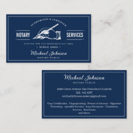  marine blauw Notaris Services Professional Visitekaartje