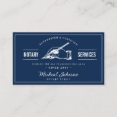 marine blauw Notaris Services Professional Visitekaartje (Voorkant)