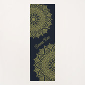 Marine Blauw & Olijfgroen Mandala Yogamat (Voorkant)