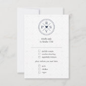 Marine Blauw Paspoort Bestemming Bruiloft Reizen RSVP Kaartje (Voorkant)