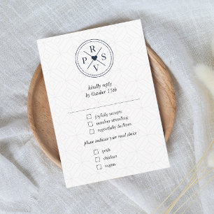 Marine Blauw Paspoort Bestemming Bruiloft Reizen RSVP Kaartje