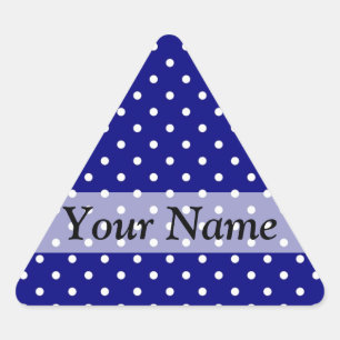 Marine blauw polka dot patroon sticker