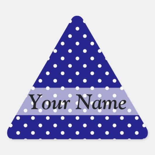 Marine blauw polka dot patroon sticker (Voorkant)
