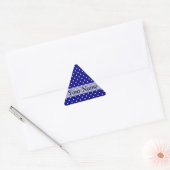 Marine blauw polka dot patroon sticker (Envelop)