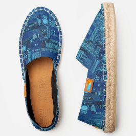 Marine & Blauw Printed Circuit Cool Geeky PCB Mode