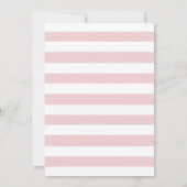 Marine Blauw & Roze Bloemen Afstudeerfeest Kaart (Achterkant)