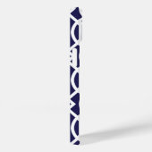 Marine Blauw & Roze Modern Trellis Monogram Case-Mate iPhone Case (Achterkant / Rechts)