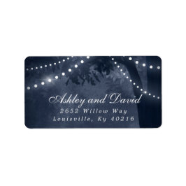 Marine Blauw Rustieke Boom String Lights Retouradr Etiket