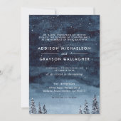 Marine Blauw Sneeuwwitje Winter Wonderland Formele Kaart (Voorkant)