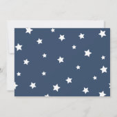 Marine Blauw | Stars and Balloons Kinder Foto van  Kaart (Achterkant)