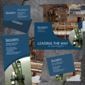 Marine Blauw, Techniek Gevouwen Foto Brochure Kaart