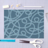 Marine Blauw Touw Patroon Nautisch Tissuepapier (Craft)