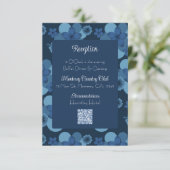 Marine Blauw Tropisch Thema Bruiloft Uitnodigen Be Informatiekaartje (Staand voorkant)