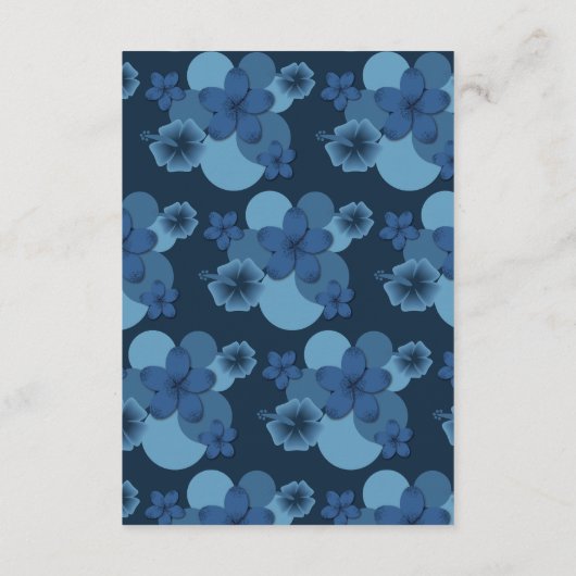 Marine Blauw Tropisch Thema Bruiloft Uitnodigen Be Informatiekaartje (Achterkant)