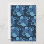 Marine Blauw Tropisch Thema Bruiloft uitnodiging (Achterkant)