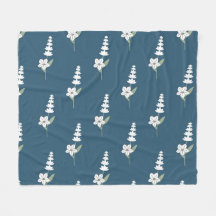 Marine Blauw Tropische Bloemen Botanische Lente Zo