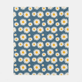 Marine Blauw Tropische Bloemen Botanische Lente Zo Fleece Deken