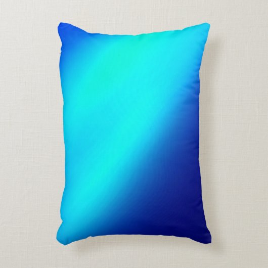 Marine blauw Turquoise ombre maanlicht Double Stri Accent Kussen (Voorkant(Verticaal))