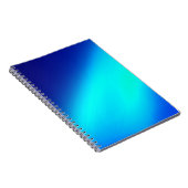 Marine blauw Turquoise ombre maanlicht Double Stri Notitieboek (Rechterzijde)