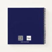 Marine blauw wit aangepaste foto notitieboek (Achterkant)